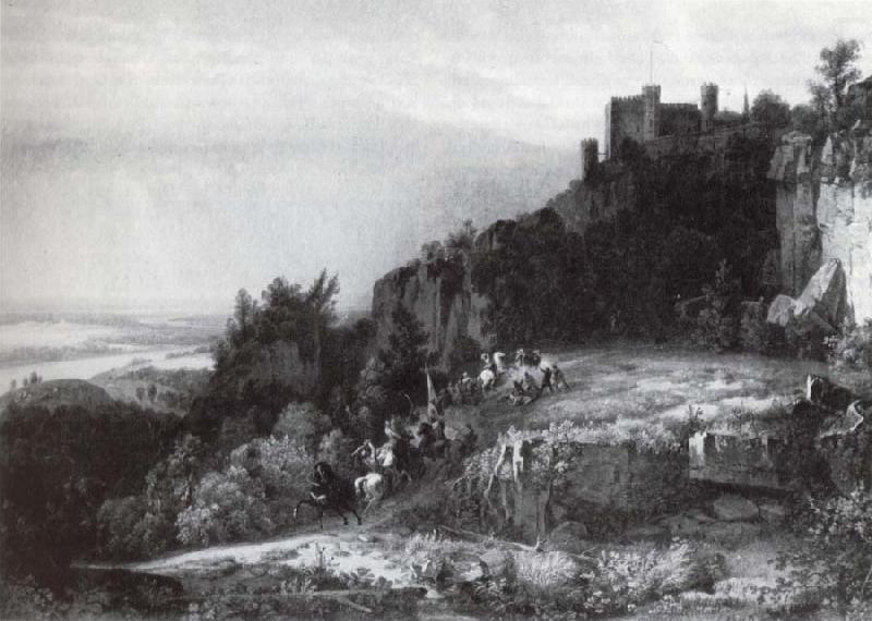 Worthington Whittredge Kampf vor der Burg china oil painting image